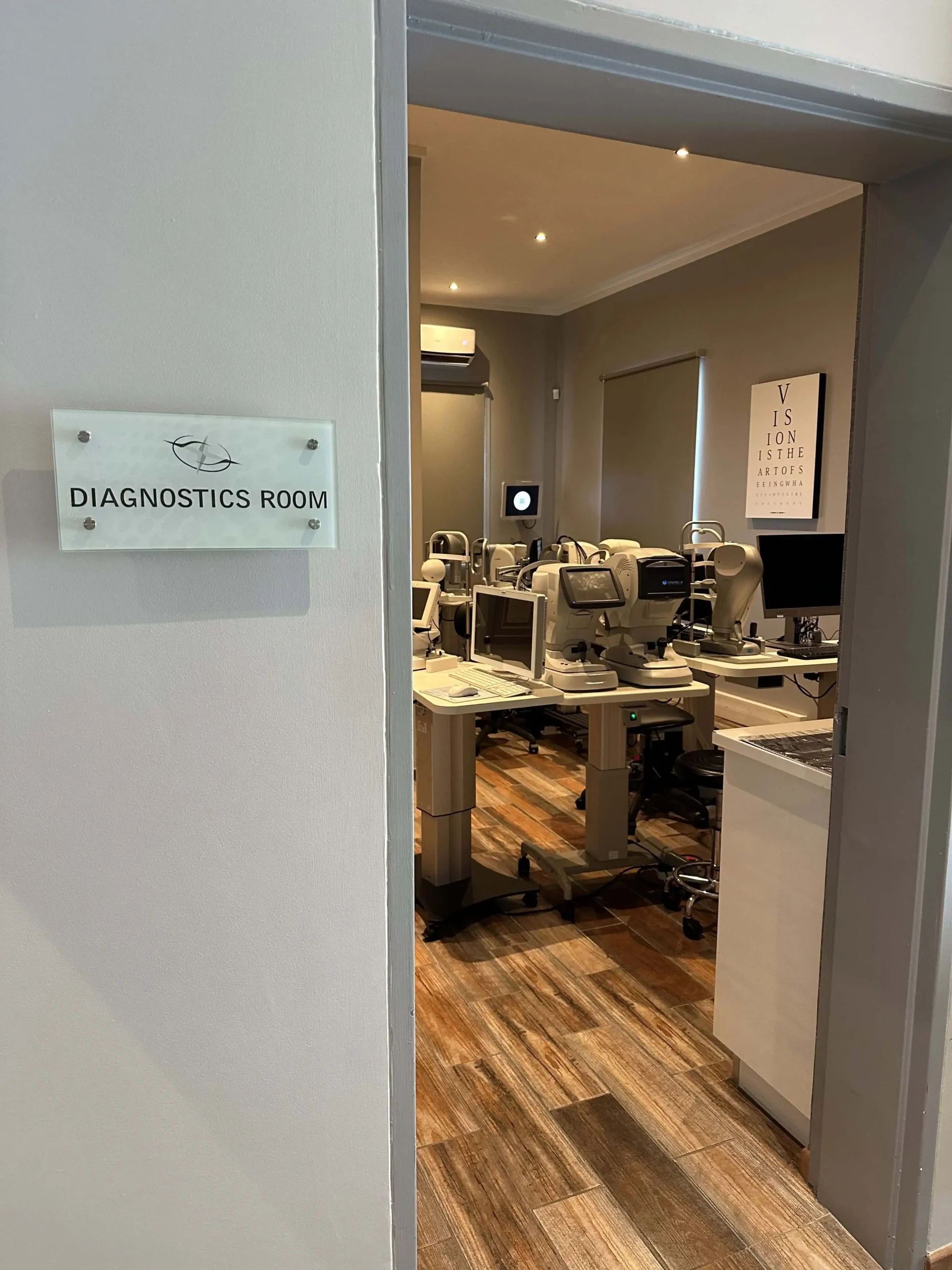 The diagnostics room at Vision for Life Clinic